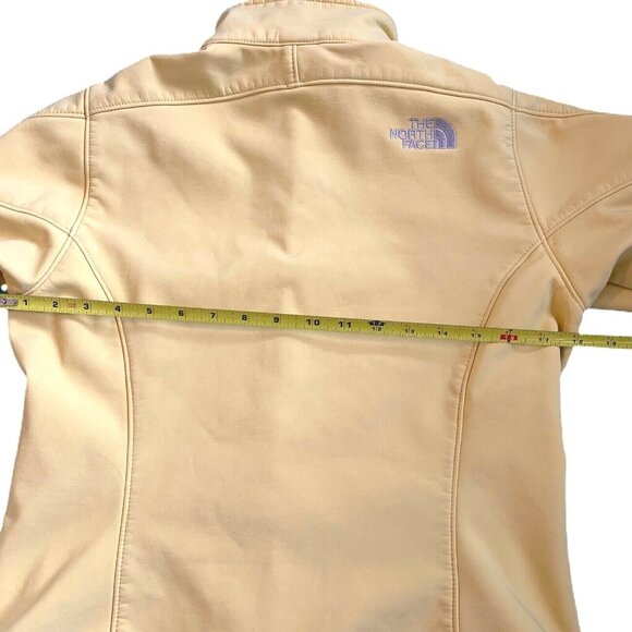THE NORTH FACE Softshell Jacket RN 61661 30516 Womens Small Yellow Full Zip READ - Picture 3 of 12